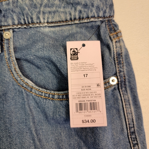 Wild Fable Women's Mid Rise Wide Leg Cargo Baggy Pants Medium Wash Size 17 - Picture 4 of 6